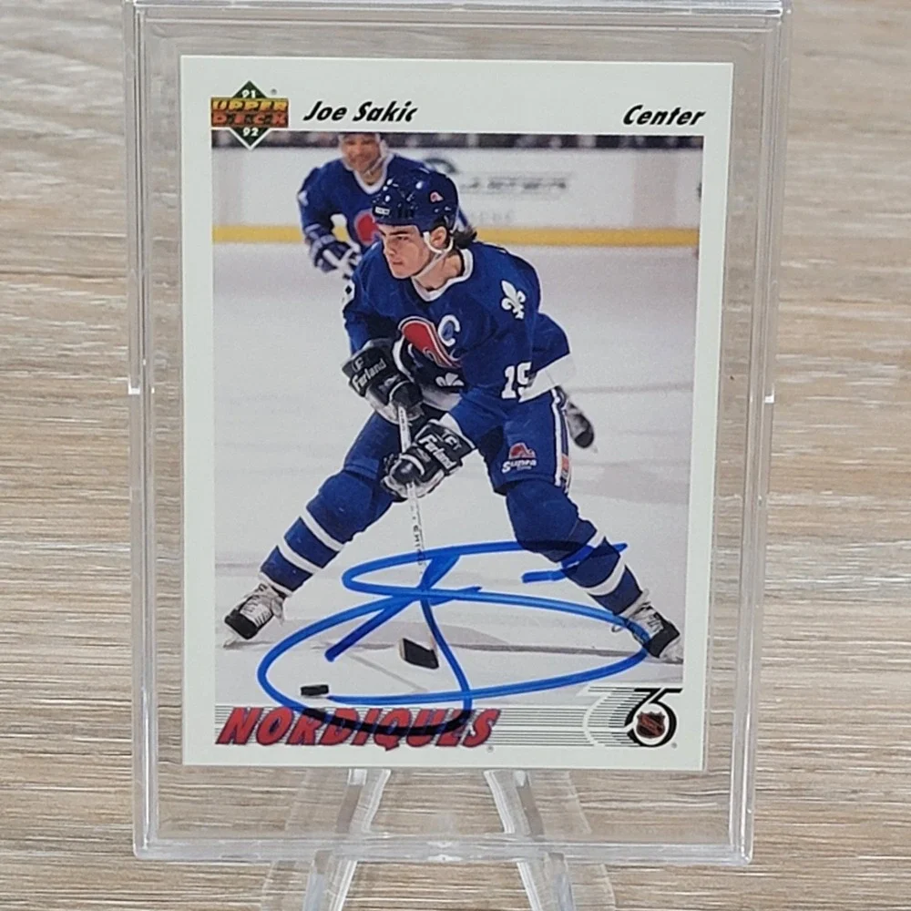 Joe Sakic Autographed 1991-92 Upper Deck #333 Quebec Nordiques Signed